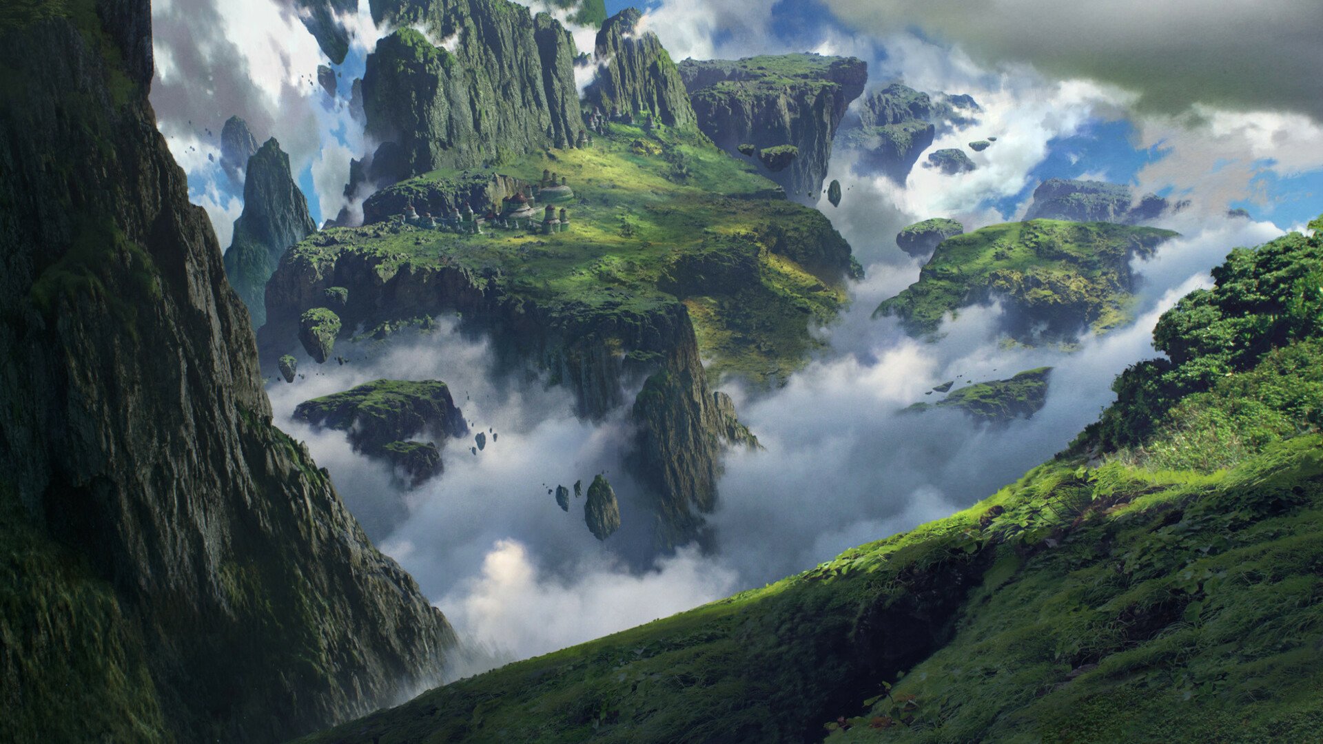 Floating islands.